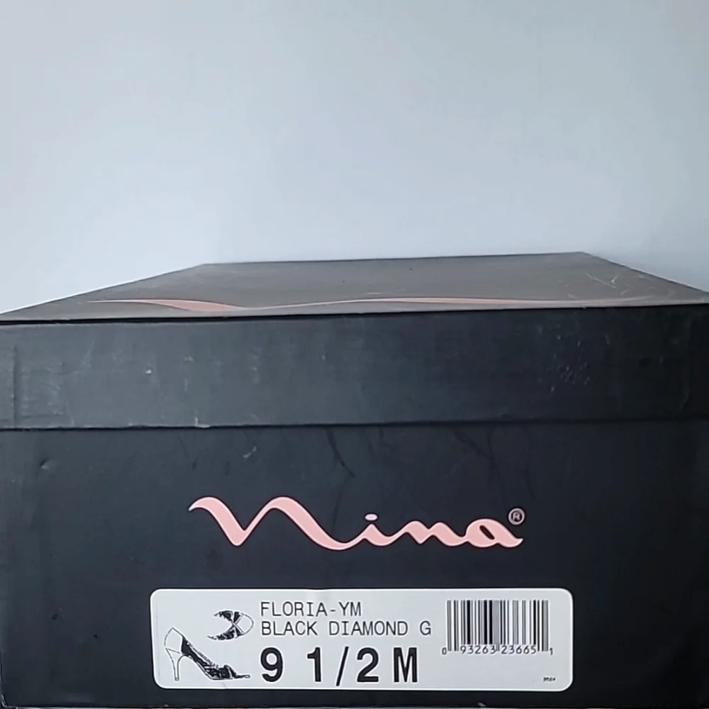 NWB Nina Open Toe Satin and Mesh Heels, Size 9.5M - Picture 6 of 9